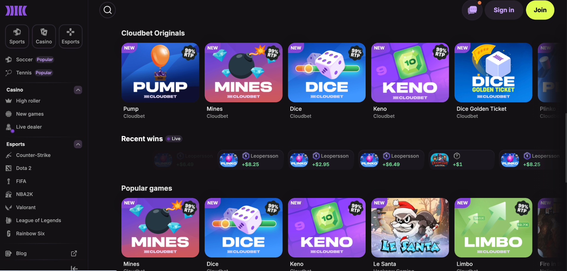 Cloudbet preview 3