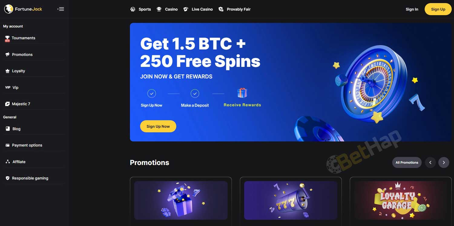 FortuneJack Casino preview 1