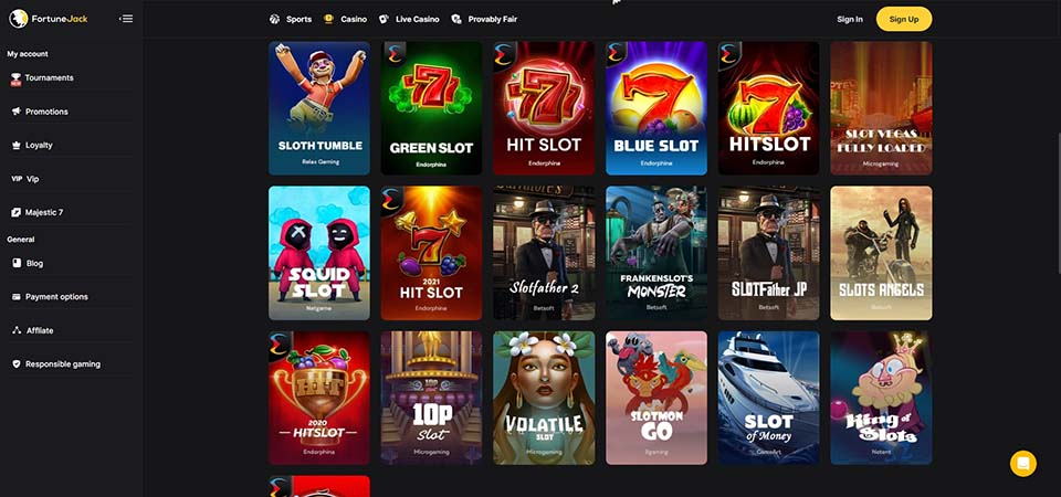 FortuneJack Casino preview 3