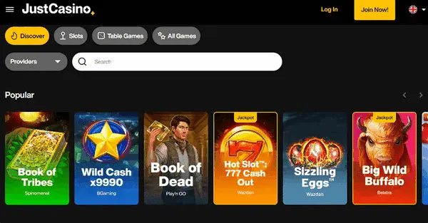 JustCasino preview 1