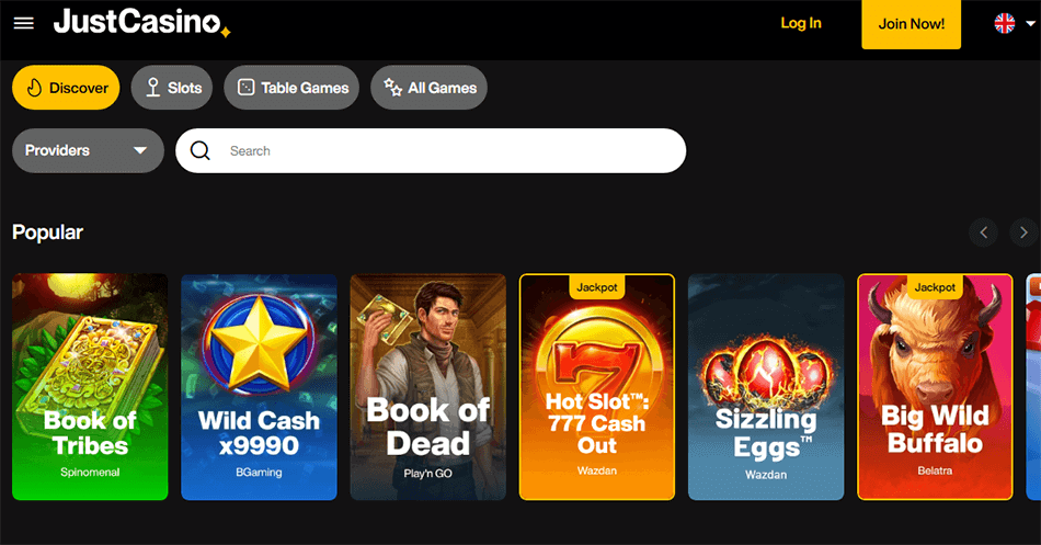 JustCasino preview 1
