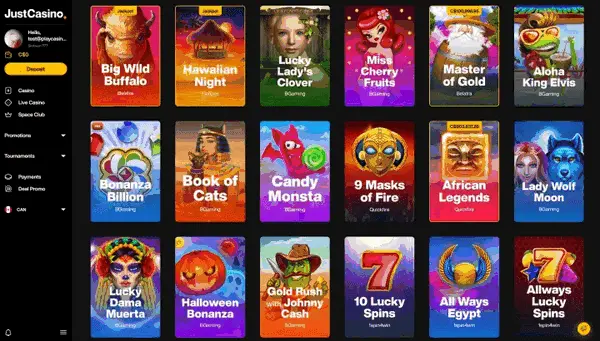 JustCasino preview 2