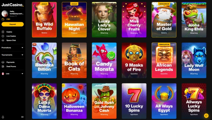 JustCasino preview 2