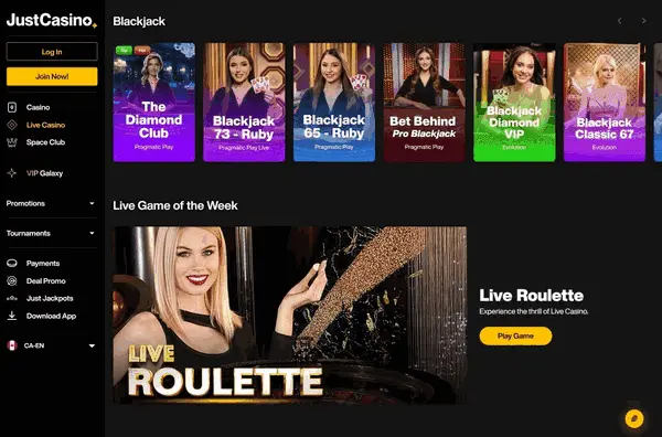 JustCasino preview 3