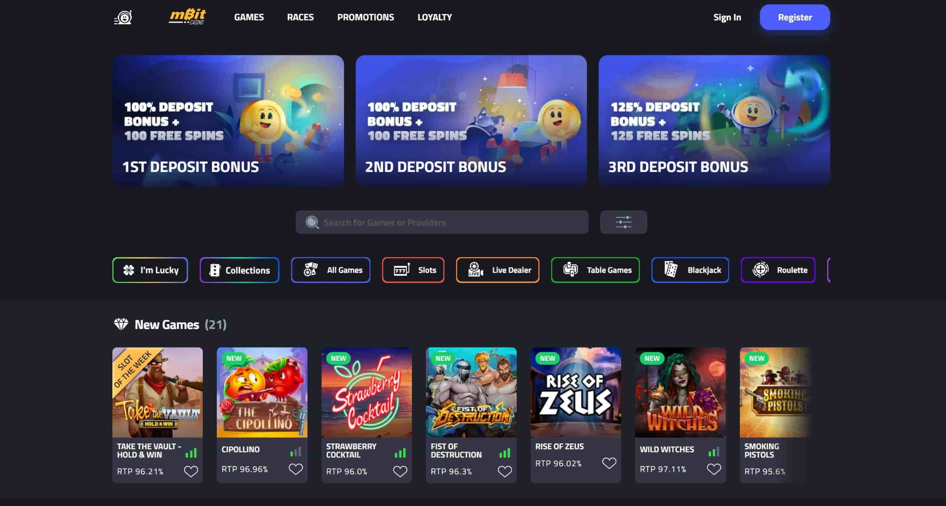 mBit Casino preview 3