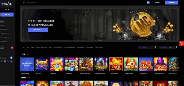 Mirax Casino preview 2