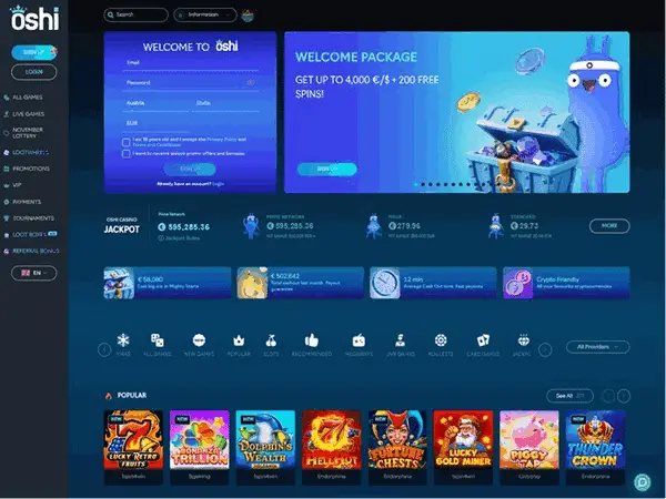 Oshi Casino preview 1