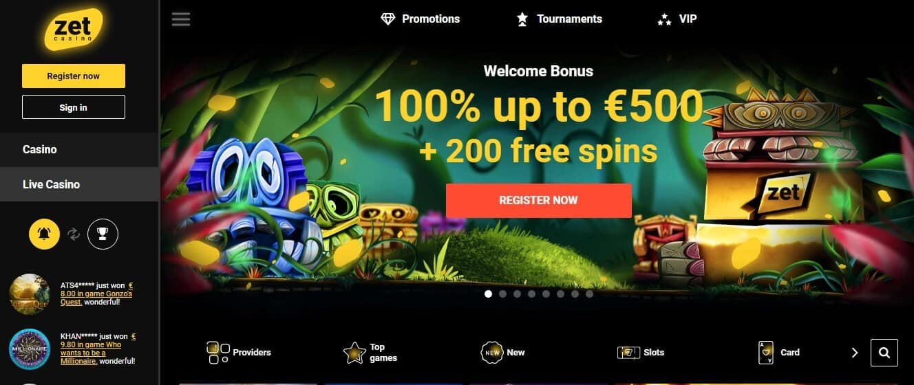 Zet Casino preview 1