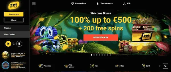Zet Casino preview 1