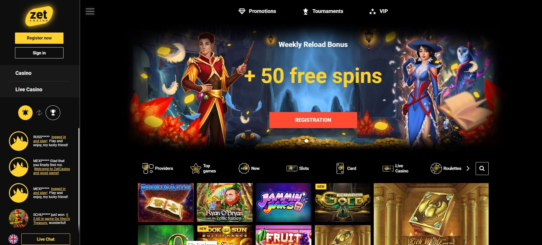Zet Casino preview 2